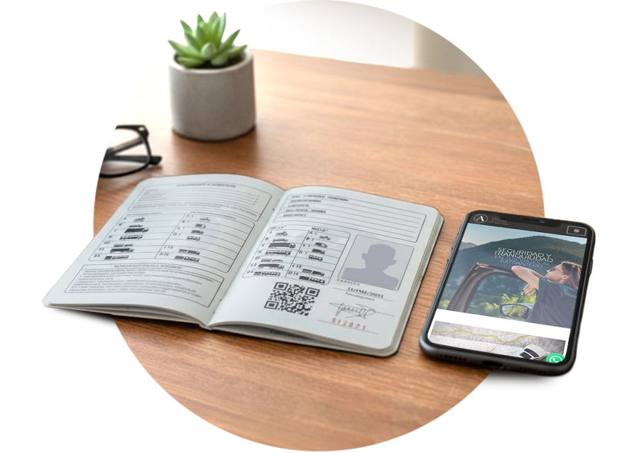 Ilustración libro y licencia